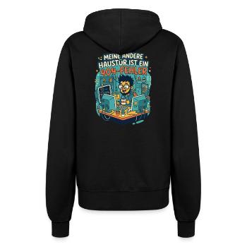 Programmierer 404 Fehler Humor - Frauen Kapuzenjacke - Schwarz - Hinten - Maraike (178cm)