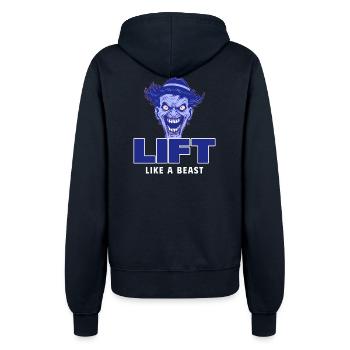 Heben Sie wie ein Biest - Frauen Kapuzenjacke - Navy - Hinten - Maraike (178cm)