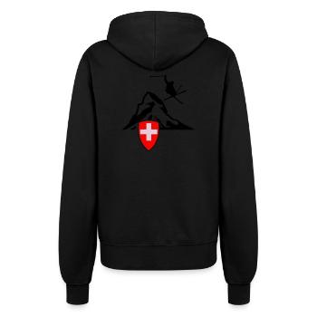 matterhorn zermatt Switzerland - Women’s Hooded Jacket - black - Back - Maraike (178cm)