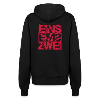 einseinszwei - Frauen Kapuzenjacke - Schwarz - Hinten - Maraike (178cm)
