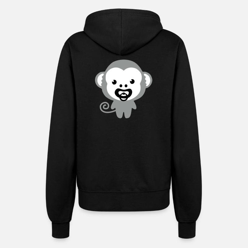 monkey with soother - Veste à capuche Femme - noir