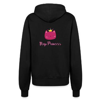 Nap princess cute kitty - Women’s Hooded Jacket - black - Back - Maraike (178cm)