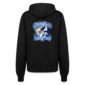 mein herz blau weiß burn - Frauen Kapuzenjacke - Schwarz - Hinten - Maraike (178cm)
