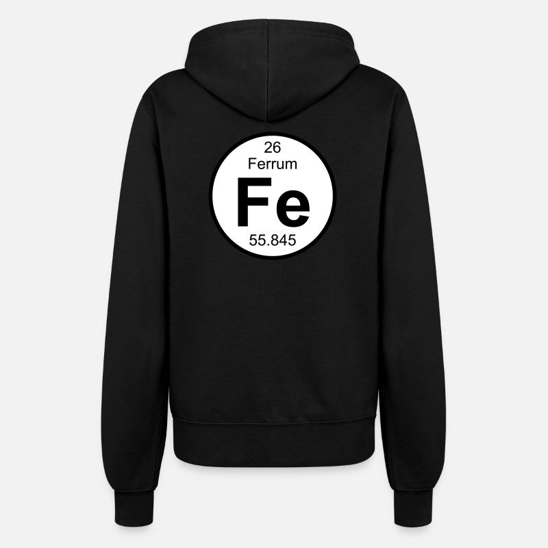 Ferrum (Fe) (element 26) - Women’s Hooded Jacket - black