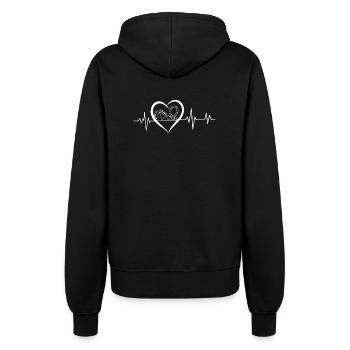 heartbeat Achterbahn - Frauen Kapuzenjacke - Schwarz - Hinten - Maraike (178cm)