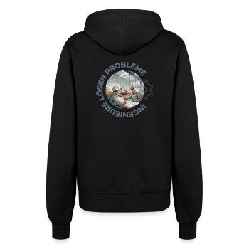 Ingenieure lösen Probleme - Frauen Kapuzenjacke - Schwarz - Hinten - Maraike (178cm)