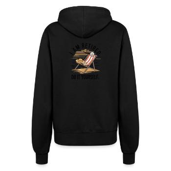 I am retired. Do it yourself! - Women’s Hooded Jacket - black - Back - Maraike (178cm)
