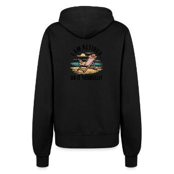 I am retired. Do it yourself! - Women’s Hooded Jacket - black - Back - Maraike (178cm)