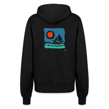 Boot - Frauen Kapuzenjacke - Schwarz - Hinten - Maraike (178cm)