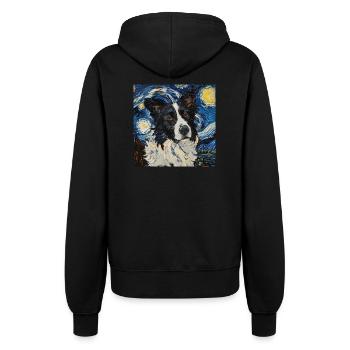 Border Collie - Frauen Kapuzenjacke - Schwarz - Hinten - Maraike (178cm)