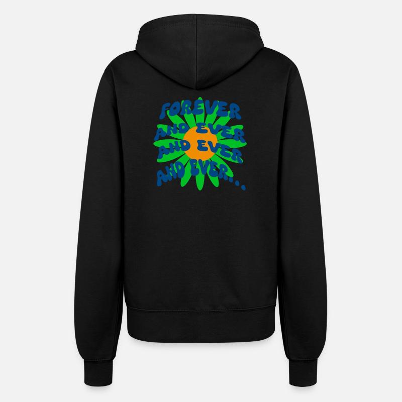 Hippie Flower forever - Women’s Hooded Jacket - black