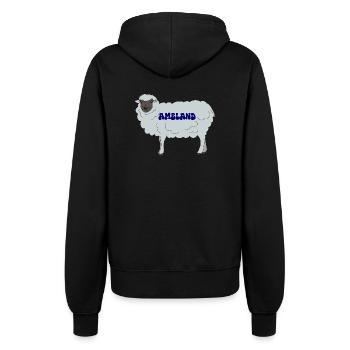 Ameland Schaf - Frauen Kapuzenjacke - Schwarz - Hinten - Maraike (178cm)