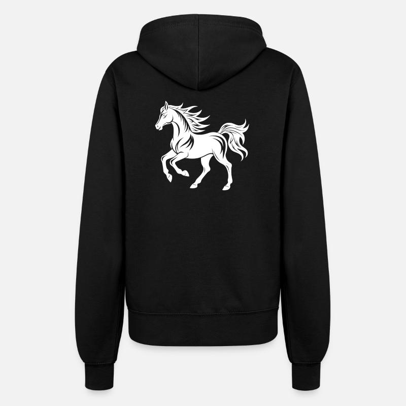 Silhouette de cheval élégante - Veste à capuche Femme - noir