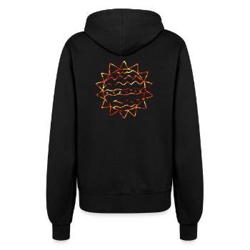 Burning Fire Sun - Women’s Hooded Jacket - black - Back - Maraike (178cm)