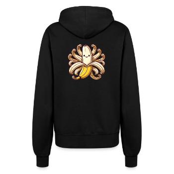Illustration ludique d’OctoBanana - Veste à capuche Femme - noir - Dos - Maraike (178cm)