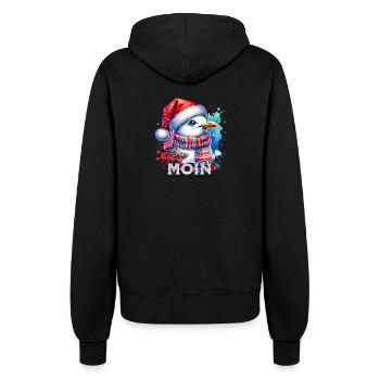 Moin Möwe Weihnachten - Frauen Kapuzenjacke - Schwarz - Hinten - Maraike (178cm)