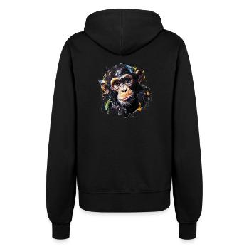 The chimpanzee – Our closest relative - Women’s Hooded Jacket - black - Back - Maraike (178cm)