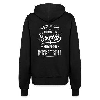 Basketball Bogosse fan de sport basket ball - Veste à capuche Femme - noir - Dos - Maraike (178cm)