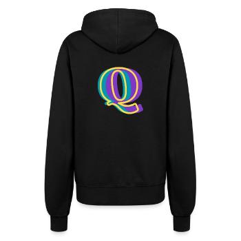 Lettre q multicolore - Veste à capuche Femme - noir - Dos - Maraike (178cm)