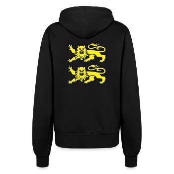 leopards normand logo drapeau 2701 - Veste à capuche Femme - noir - Dos - Maraike (178cm)