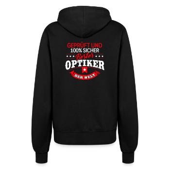 Optiker Augenoptiker Feinoptiker Optik - Frauen Kapuzenjacke - Schwarz - Hinten - Maraike (178cm)