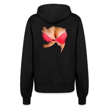 Lustige Torso T-Shirt - Frauen Kapuzenjacke - Schwarz - Hinten - Maraike (178cm)
