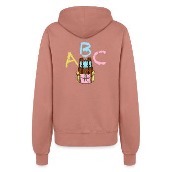 ABC mit Rucksack - Frauen Kapuzenjacke - Altrosa - Hinten - Maraike (178cm)