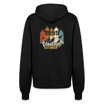 Né en octobre 1999 - Anniversaire en octobre 1999 - Veste à capuche Femme - noir - Dos - Maraike (178cm)