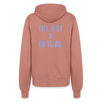 Individuelles Design Fun Spruch - Frauen Kapuzenjacke - Altrosa - Hinten - Maraike (178cm)