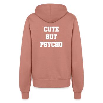 Mignon mais psychopathe - Mignon mais fou - Mignon - Veste à capuche Femme - rose poudré - Dos - Maraike (178cm)