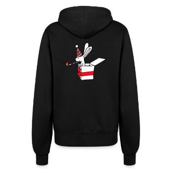 Lapin Anniversaire Années Vieux Cadeau Serviette Chapeau de fête - Veste à capuche Femme - noir - Dos - Maraike (178cm)