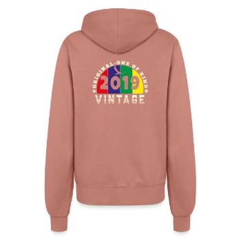 Vintage 2019 Retro - Bursdag - Veste à capuche Femme - rose poudré - Dos - Maraike (178cm)