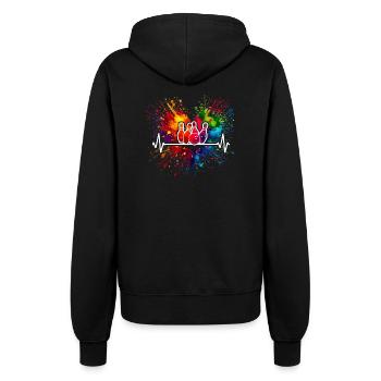 Bowling Herzschlag - Frauen Kapuzenjacke - Schwarz - Hinten - Maraike (178cm)