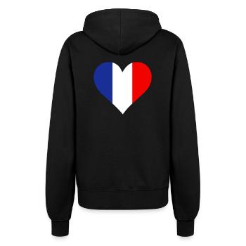 Un coeur pour la France - Veste à capuche Femme - noir - Dos - Maraike (178cm)