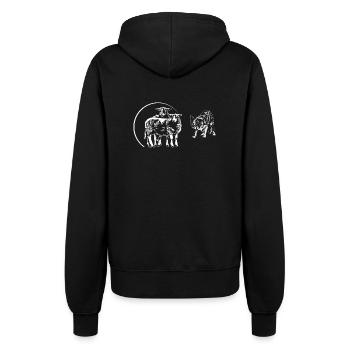 BORDER COLLIE Hütehund Schafe - Frauen Kapuzenjacke - Schwarz - Hinten - Maraike (178cm)