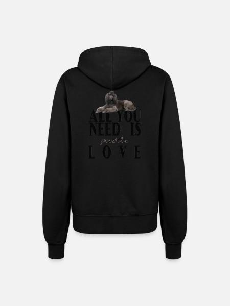 Poodle - Frauen Kapuzenjacke - Schwarz