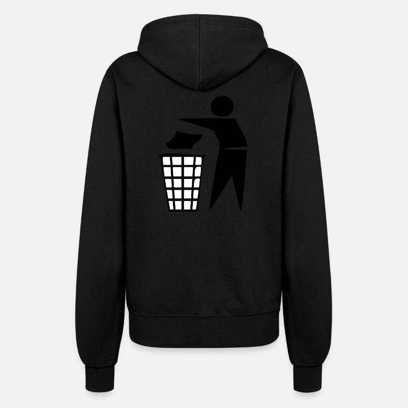 éclaircir, des déchets, plus mülleimer, nettoyer, - Veste à capuche Femme - noir
