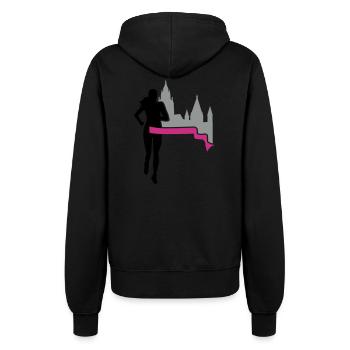 Marathon - Mainz - runner - Run - Run - 3C - Women’s Hooded Jacket - black - Back - Maraike (178cm)