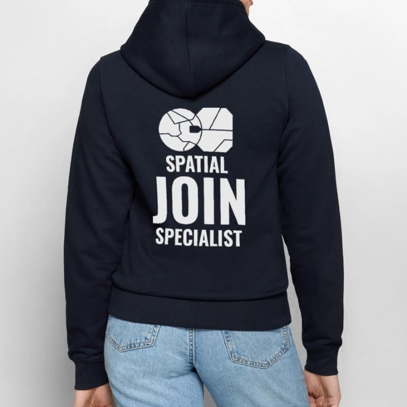 Spatial Join GIS Data Analyst Mapping Expert Frauen Kapuzenjacke