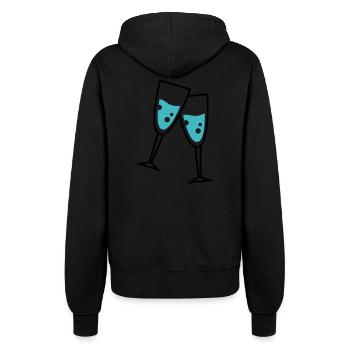 glas sekt - Frauen Kapuzenjacke - Schwarz - Hinten - Maraike (178cm)