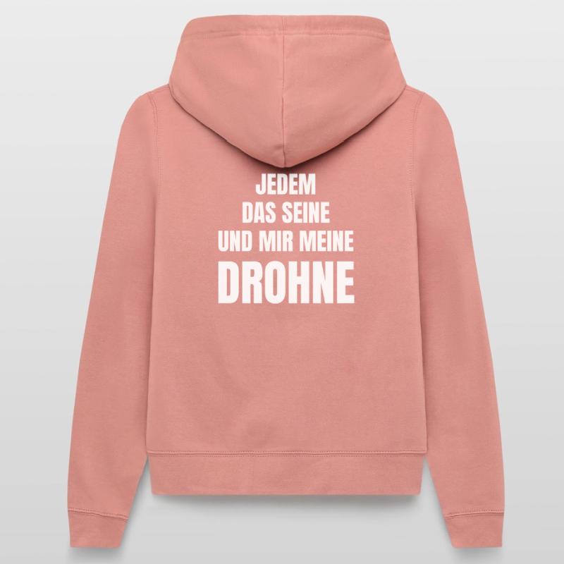 Drohne als Hobby oder Beruf. Frauen Kapuzenjacke