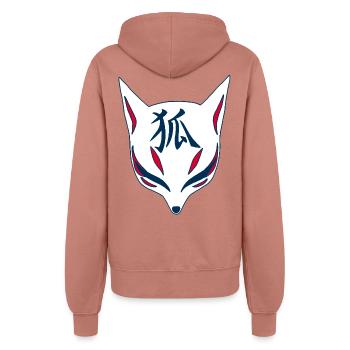 Renard du Japon manga - Veste à capuche Femme - rose poudré - Dos - Maraike (178cm)
