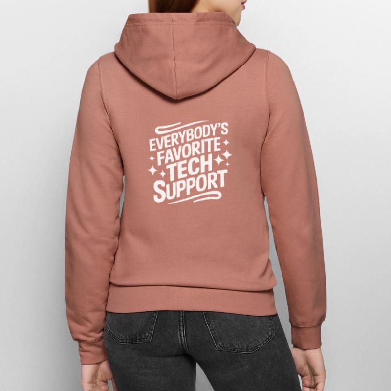 Technischer Support Computerfreak Nerd Frauen Kapuzenjacke