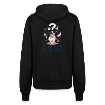 Professional Overthinker - Women’s Hooded Jacket - black - Back - Maraike (178cm)