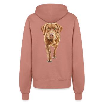 Labrador Retriever - Frauen Kapuzenjacke - Altrosa - Hinten - Maraike (178cm)