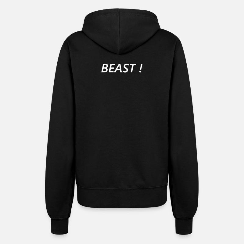 Popular Proverbs Beast Design - Women’s Hooded Jacket - black