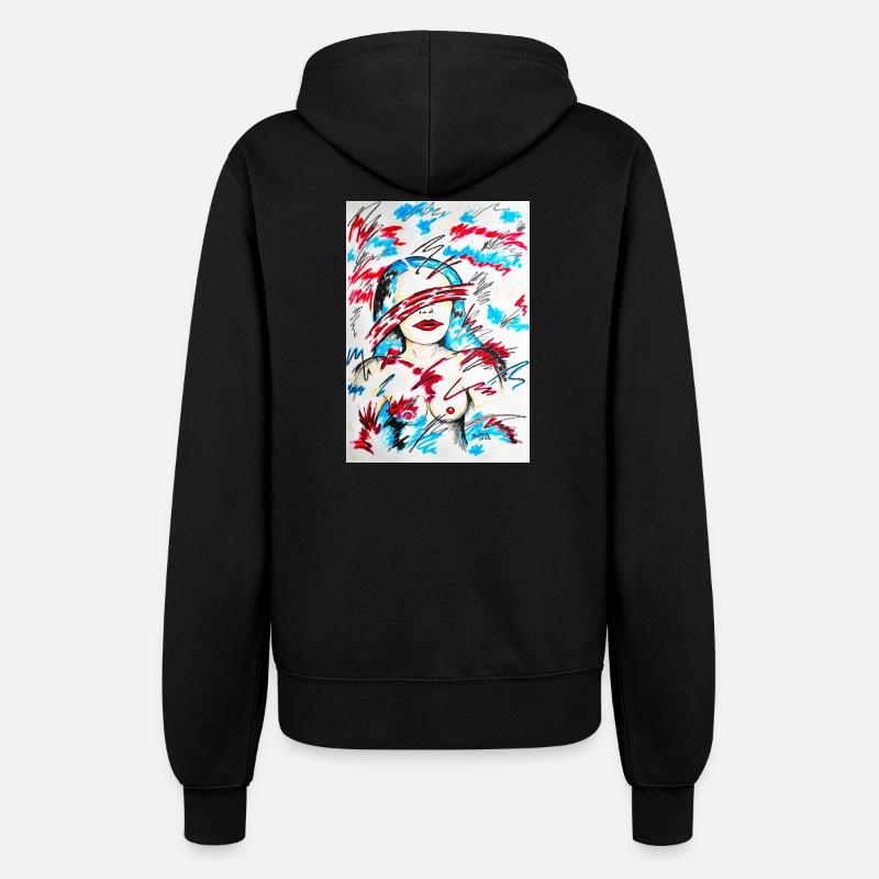 Geblendetes Mädchen - Frauen Kapuzenjacke - Schwarz