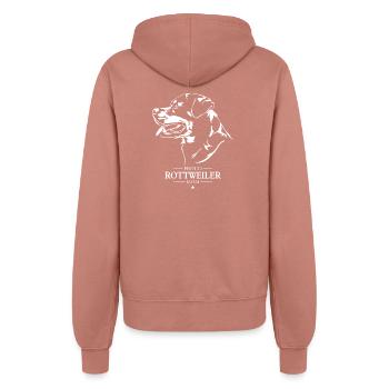 Rottweiler Maman Chien Chien Rottie Wilsigns - Veste à capuche Femme - rose poudré - Dos - Maraike (178cm)