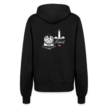 Robbe Dänemark Hirtshals Tiere Urlaub Wilsigns - Frauen Kapuzenjacke - Schwarz - Hinten - Maraike (178cm)