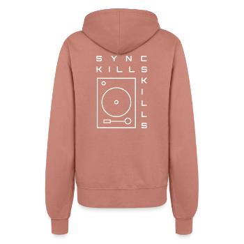 Sync kills skills - Veste à capuche Femme - rose poudré - Dos - Maraike (178cm)
